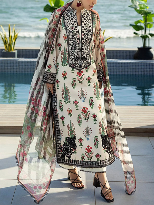 Banadora Printed Lawn Dress With Airjet Printed Lawn Dupatta (Unstitched) (DRL-2292)	