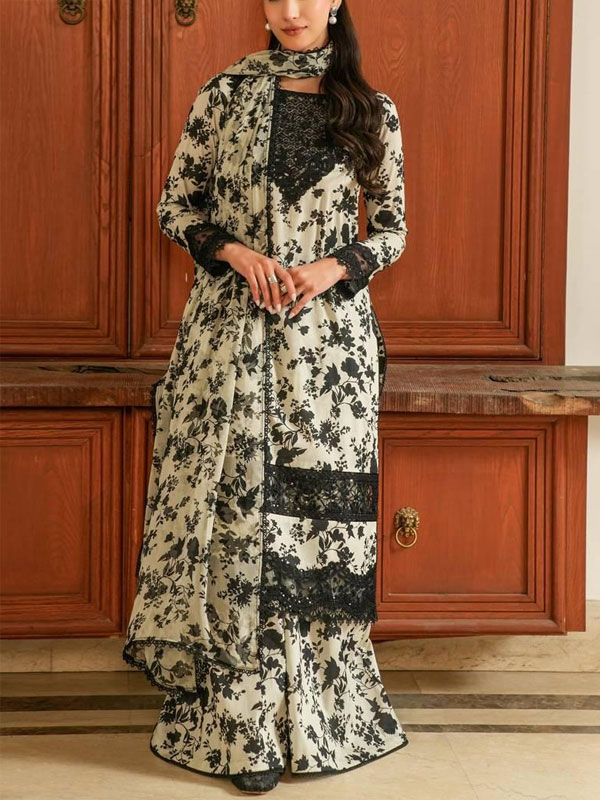 Digital Printed Lawn Dress With Chiffon Printed Dupatta (Unstitched) (DRL-2321)	