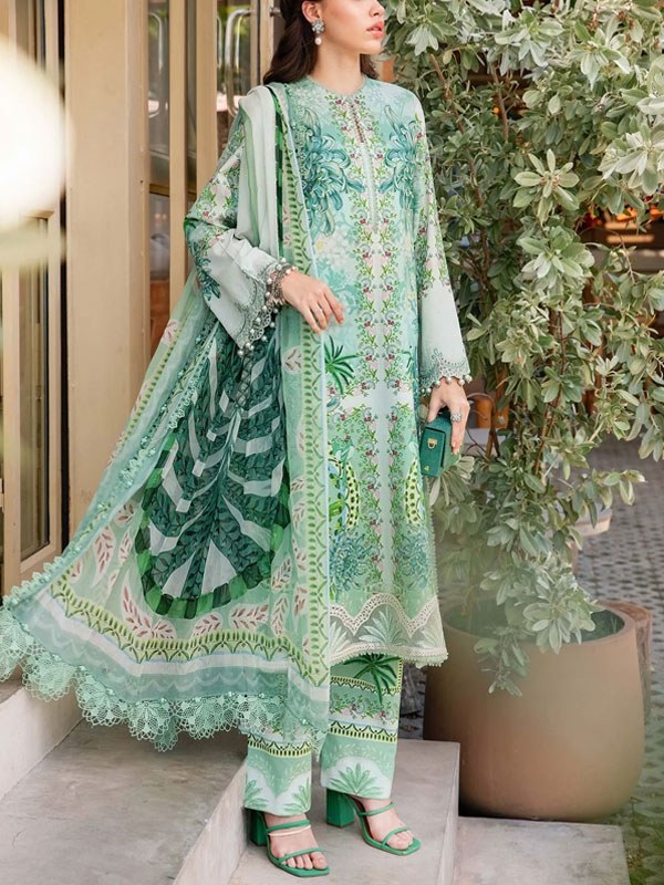Latest Digital Printed Lawn Dress With Printed Chiffon Dupatta (Unstitched) (DRL-2210)