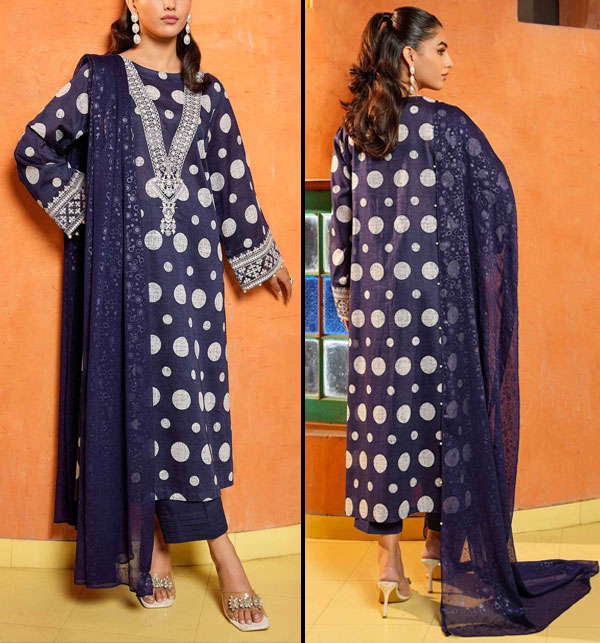 Luxury Digital Printed Lawn Dress With Printed Chiffon Dupatta (Unstitched) (DRL-1659)	